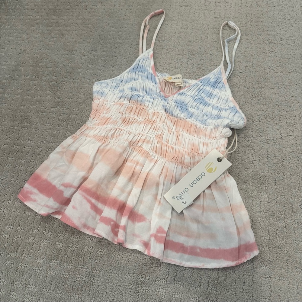 Ocean drive Tie-Dye Spaghetti Strap Top